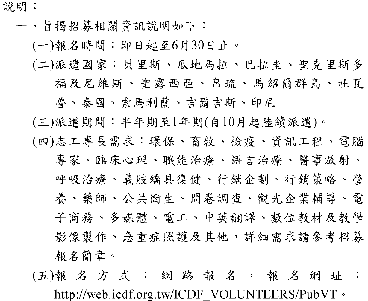 招募資訊說明